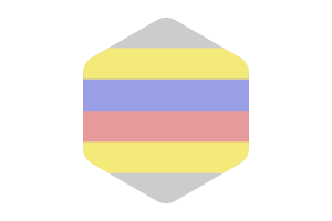 Pivotgender Flag Rounded Hexagon Shape flag