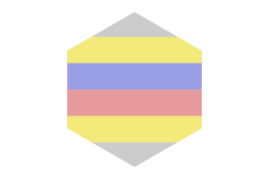 Pivotgender Flag Hexagon Shape flag