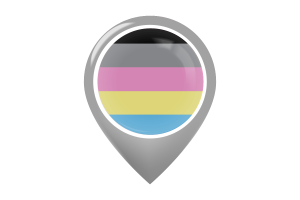 Polygender Flag Map Pin Icon flag