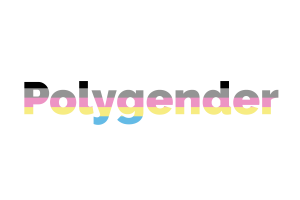 Polygender Text Art flag