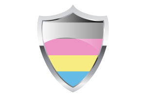 Polygender Flag with Medieval Heater Shield flag