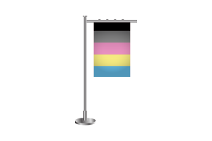 3d Polygender Standing Flag flag