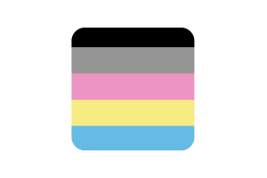 Polygender Flag Square Rounded Shape flag