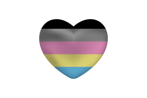 Love of Polygender Heart Shape flag