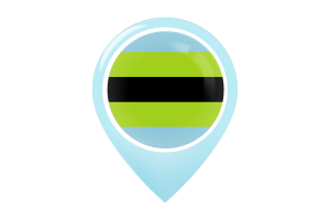 Quoigender Flag Map Pin Icon flag