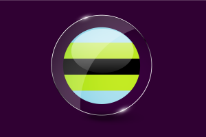 Quoigender Flag Glossy Round Button flag