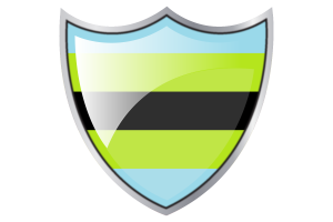 Shield with Flag of Quoigender flag