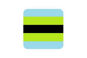 Quoigender Flag Square Rounded Shape flag