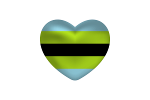 Love of Quoigender Heart Shape flag