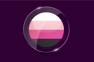 Pulsante rotondo lucido della bandiera Transfemminile flag