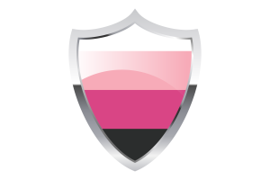 Bandiera Transfemminile con scudo medievale flag