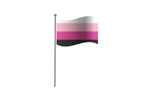 Bandiera di Transfemminile che sventola flag