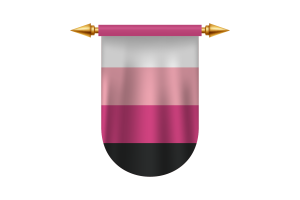 Immagini vettoriali dell'emblema della bandiera Transfemminile flag