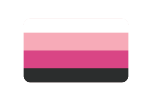 Illustrazione vettoriale della bandiera Transfemminile rettangolo arrotondato flag