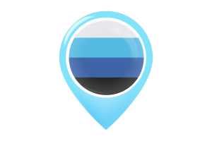 Icono de Pin de Mapa de la Bandera Transmasc flag