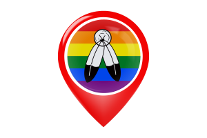 Icône de pin de carte du drapeau transmasc flag