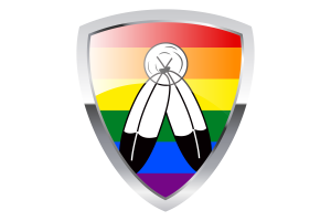 Drapeau écusson transmasc flag