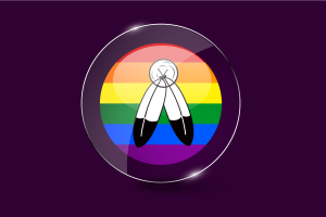 Bouton rond brillant du drapeau transmasc flag