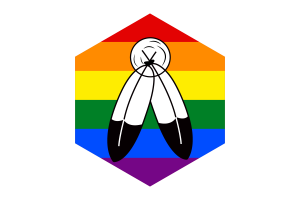 Drapeau transmasculin forme hexagone flag