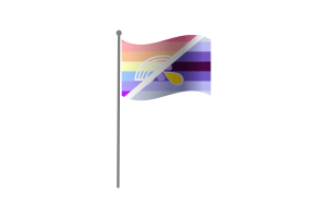 Bandiera di Xenogender che sventola flag