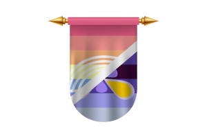 Immagini vettoriali dell'emblema della bandiera Xenogender flag