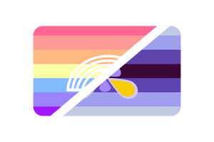 Illustrazione vettoriale della bandiera Xenogender rettangolo arrotondato flag