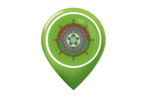 Former Incheon Flag Map Pin Icon flag