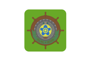 Former Incheon Flag Square Rounded Shape flag