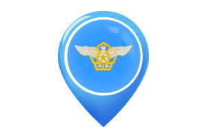 Korea Air Force Flag Map Pin Icon flag
