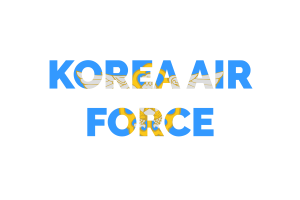 Korea Air Force Text Art flag