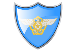 Shield with Flag of Korea Air Force flag