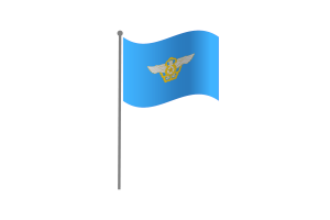 Waving Flag of Korea Air Force flag