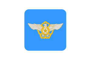 Korea Air Force Flag Square Rounded Shape flag