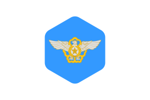 Korea Air Force Flag Rounded Hexagon Shape flag