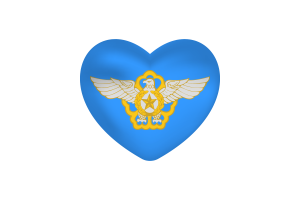 Love of Korea Air Force Heart Shape flag