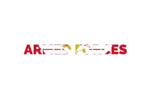 Korea Armed Forces Text Art flag