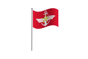 Waving Flag of Korea Armed Forces flag