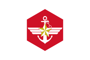 Korea Armed Forces Flag Hexagon Shape flag