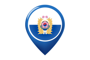 Korea Army Flag Map Pin Icon flag
