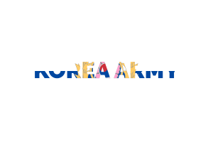 Korea Army Text Art flag