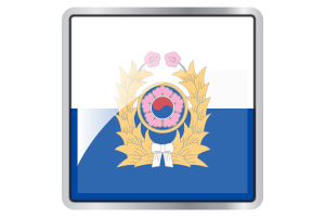 Korea Army Flag Square icon flag