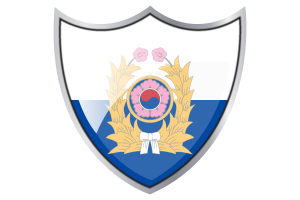 Shield with Flag of Korea Army flag