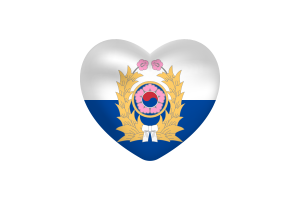 Love of Korea Army Heart Shape flag