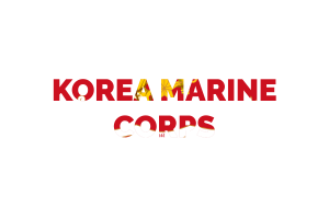 Arte de texto del Cuerpo de Marines de Corea flag