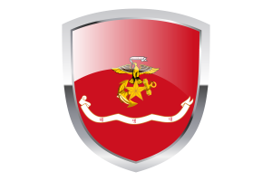 Vector Bandera nacional del Cuerpo de Marines de Corea flag