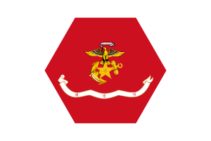 Vector libre de la bandera del cuerpo de marina de Corea flag