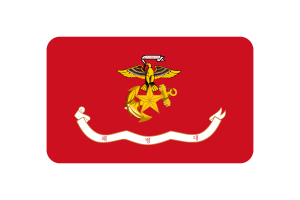 Bandera del Cuerpo de Marines de Corea redondeado Rectángulo Vector Ilustración flag