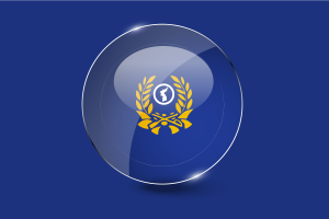 Korea Reserve Forces Flag Glossy Round Button flag