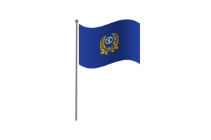 Waving Flag of Korea Reserve Forces flag