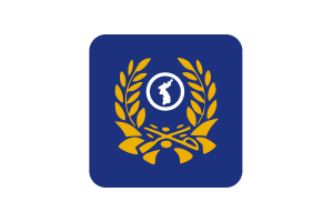 Korea Reserve Forces Flag Square Rounded Shape flag